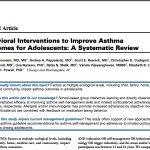 Intervenciones comportamentales en adolescentes con asma