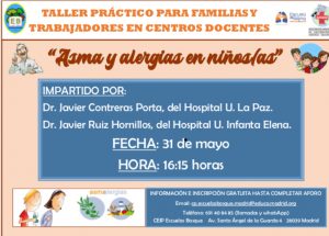 Taller para familias de niños con asma y alergia CEIP Esduelas Bosque