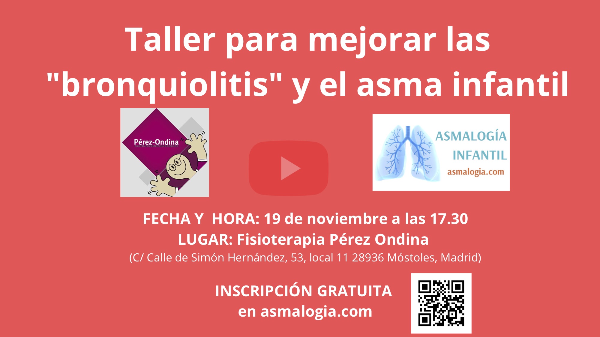 Taller para mejorar las "bronquiolitis" y el asma infantil Nov-19